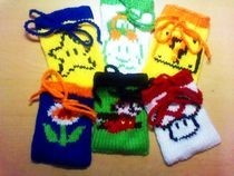 Hand Knitted Stash Bags