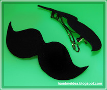 Moustache Hair Clip (Brooch Accesory)