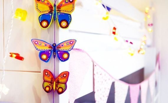 Wooden Butterfly Hanging