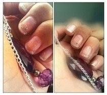 Glittery French Nail