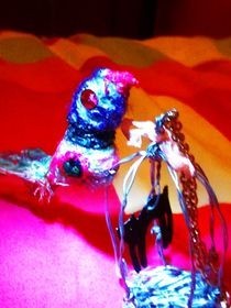 Cat In A Cage ... Bird In A Rage Pendant