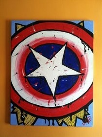Captain America Shield Painting   