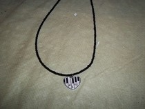 Piano Heart Necklace