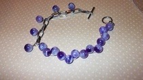 Half And Half Sage Amethyst Bracelet