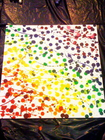 Crayon Wax Spatter Painting