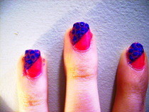 Funky Half Glittery Leopard Print Nail Design