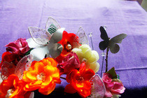 Wire Framed Floral Tiara