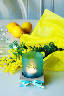 Glass Candle Holder