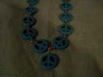 Peace Sign Bead Necklace