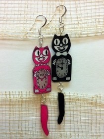 Kit Cat Shrinky Dink Earrings