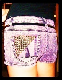 Diy Studded Back Pocket Jean Shorts