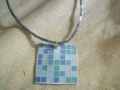 Blue Squares Necklace