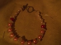 Pink Pearl, White Rock Bracelet