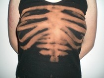 Bleach Print Skeleton Shirt