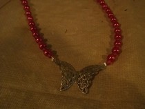Pink Butterfly Necklace