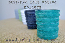 Stitched Felt Votive Holders
