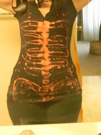 Bleach Print Skeleton Shirt