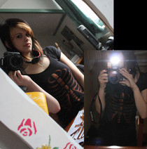 Bleach Print Skeleton Shirt