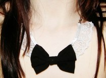Studded Bow Necklace