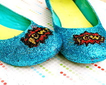 Glitter Comic Book Shoes