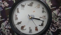 Meowing Cat Clock!