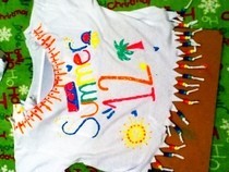 Beaded Fringed T Shirt