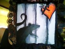 Plaque Rat Painting