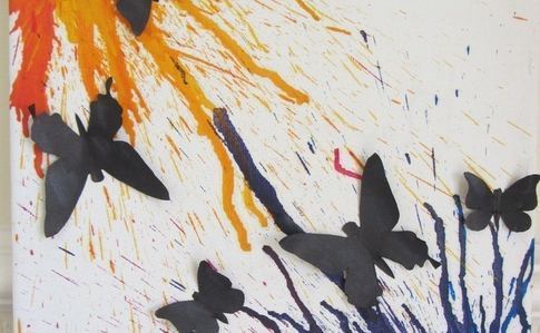 Butterfly Silhouettes On Wax