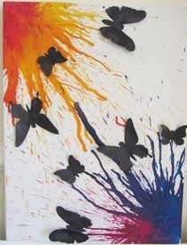 Butterfly Silhouettes On Wax
