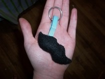 Mustache Keychain