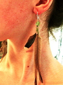 Dangly Feather Earrings