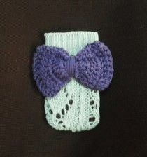 Minnie Mouse   Inspired Phone Pouch Using Recycled Crocheted Sweater