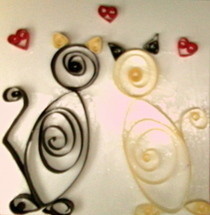 Quilled Cat Card