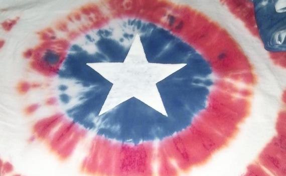 Captain America Tie Dye Shirt