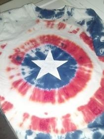 Captain America Tie Dye Shirt