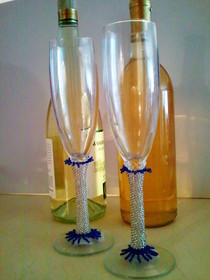 Decorated Champagne Flutes