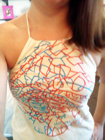 Men's T Shirt Into Cute Halter Top