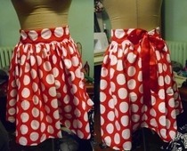 Polka Dot Panel Skirt
