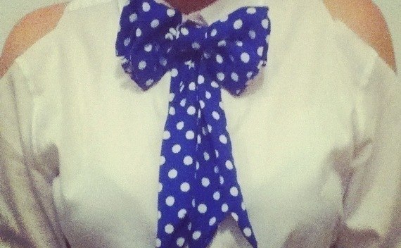 Diy Polka Dot Bow And Blouse