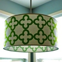 Quatrefoil Drum Shade Pendant Light