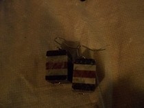 Striped Cube Earrings