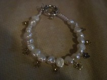 Pearl And Flower Bracelet