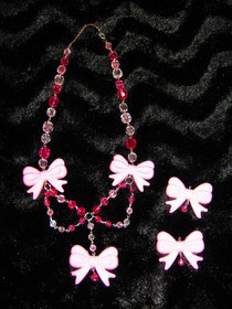 Pink Bows Necklace