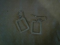 Sparkly Rectangle Earrings