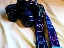 Embroidered Camera Silhouette Strap