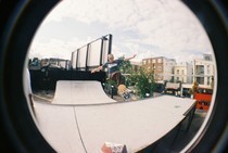 Fish Eye Skateboarder