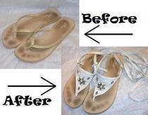 Flip Flop To Sandal Refashion
