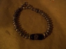 Flower And Silver Bead Bracelet