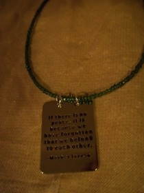 Quote Pendant Necklace