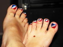 Patriotic Toe Nails
